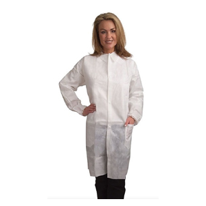 Labcoat Elast Wrist Wht Polypro 3-Pkt 2XL 30/cs