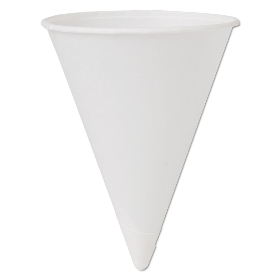 Paper Cone Cup Rolled  Rim 4oz 5000/cs