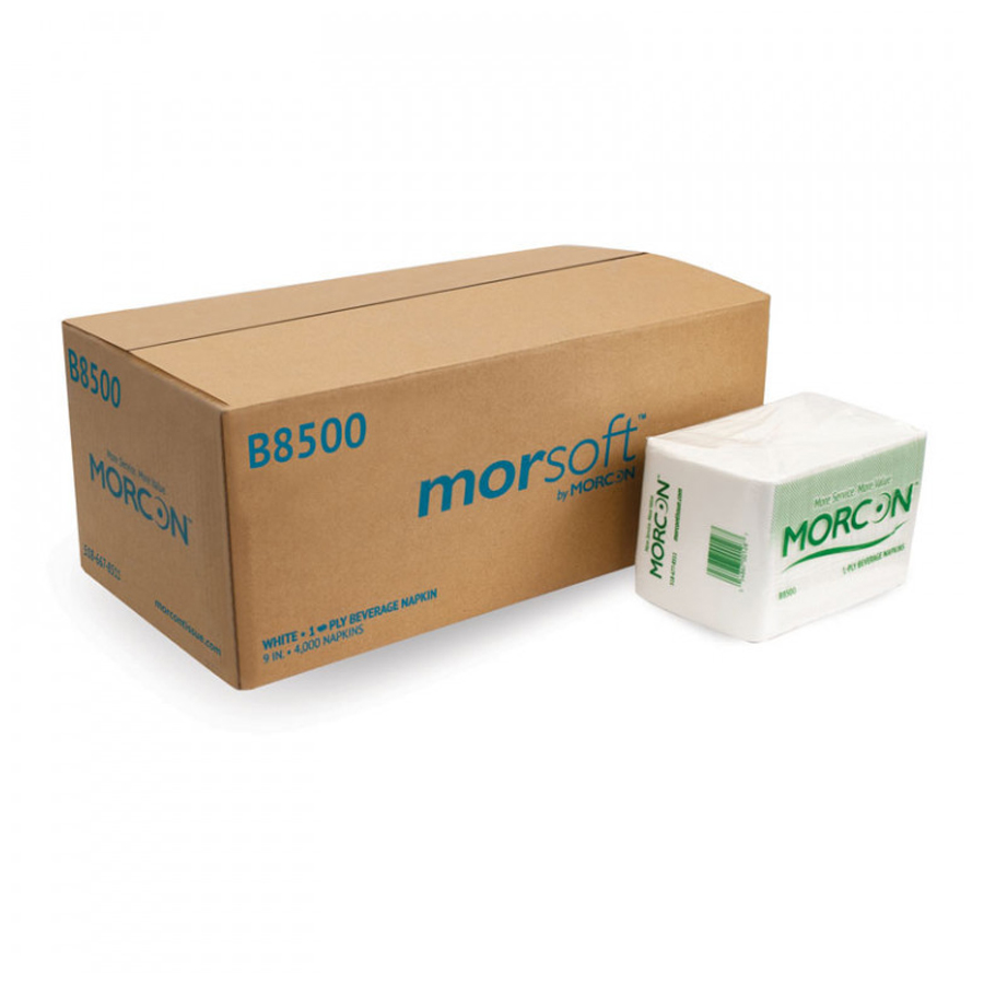 Bevnap Napkin White 1-Ply 4000/cs