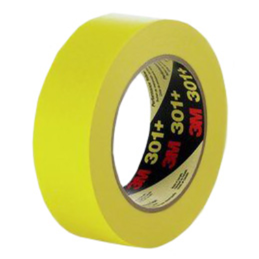 3M 301+ Masking Tape Ylw 36Mmx55M 6.3mil 24/cs