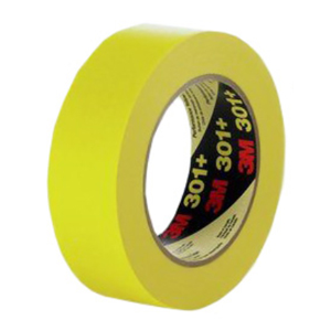 3M 301+ Masking Tape Ylw 36Mmx55M 6.3mil 24/cs