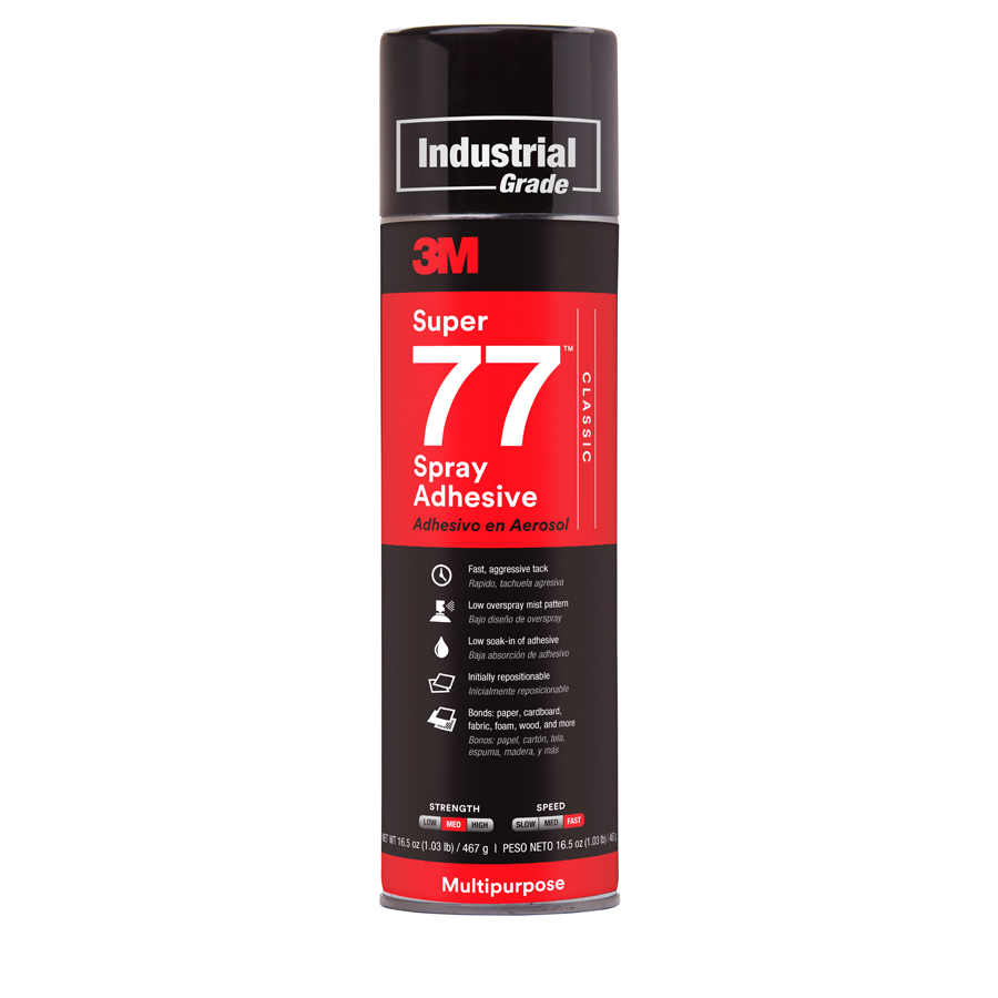 3M Spray Adhesive Super 77 Classic 16.5oz 12/cs