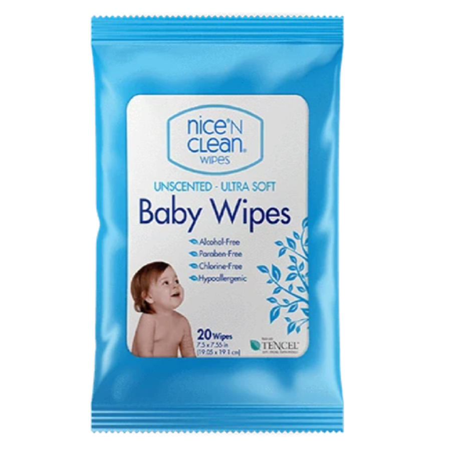 Nice-N-Clean Baby Wipes Refill Unscented 960/cs