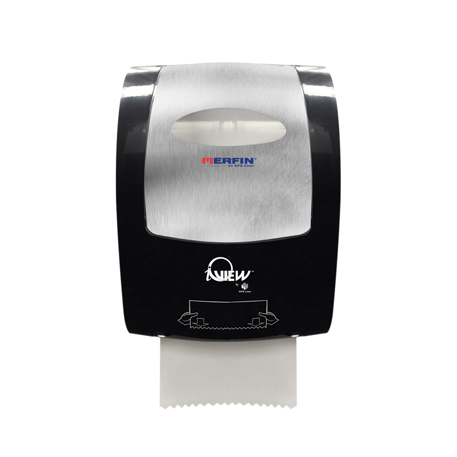Roll Towel Dispenser  Black I-View 7.5" Each