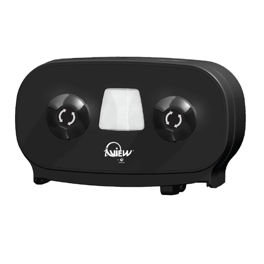 Bath Tissue Dispenser  I-View Black 2/cs