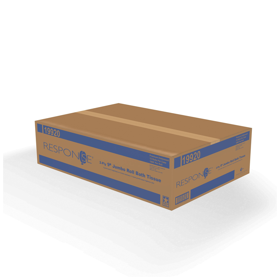 Bath Tissue Response Jrt Jumbo 2-Ply 1000' 12/cs