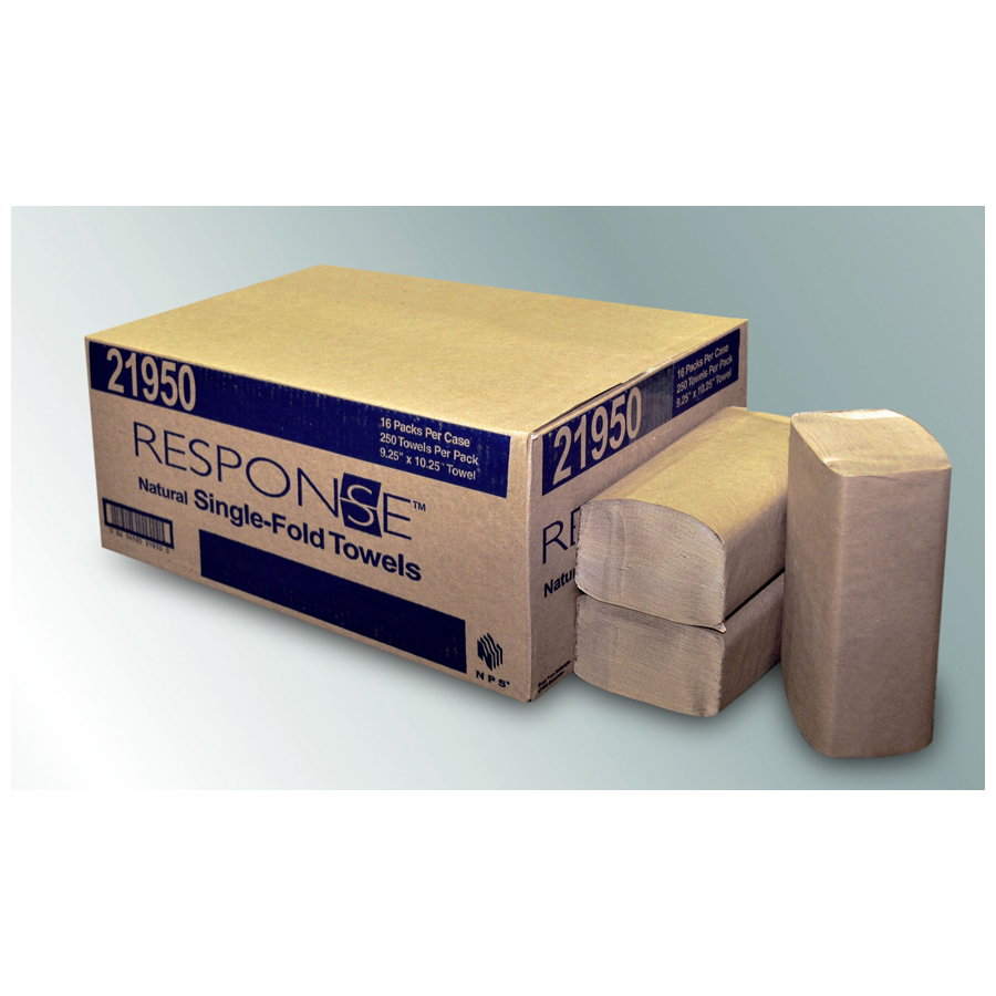 Singlefold Towel Brown Response 4000/cs