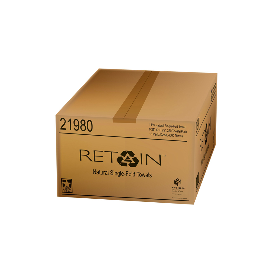 Singlefold Towel Brown Retain 4000/cs