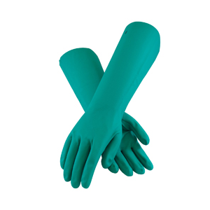 Nitrile Glove 17" Green 22mil Xl Size 10 12pr/cs