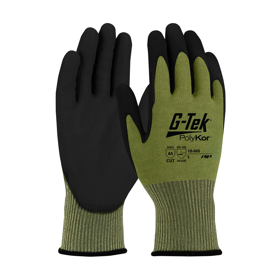 Cut Resistant Glove Gtek Polykor PU Lg Dz