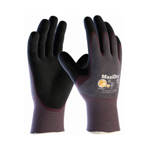Glove Nylon Knit XSmall Coated Purple/Blk 12 Pr