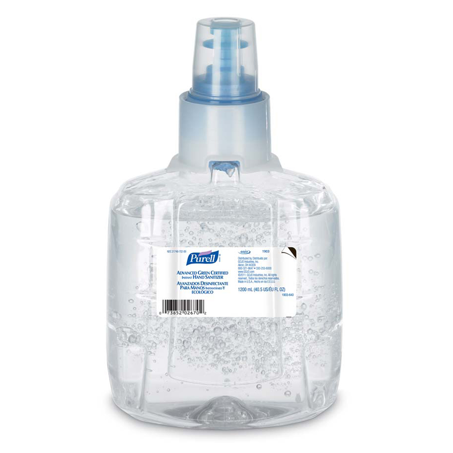 Purell Sanitizer Gel LTX-12 Green Cert 2/cs
