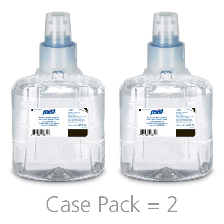 Purell LTX Adv Sanitizer Green Cert 1200ml 2/cs