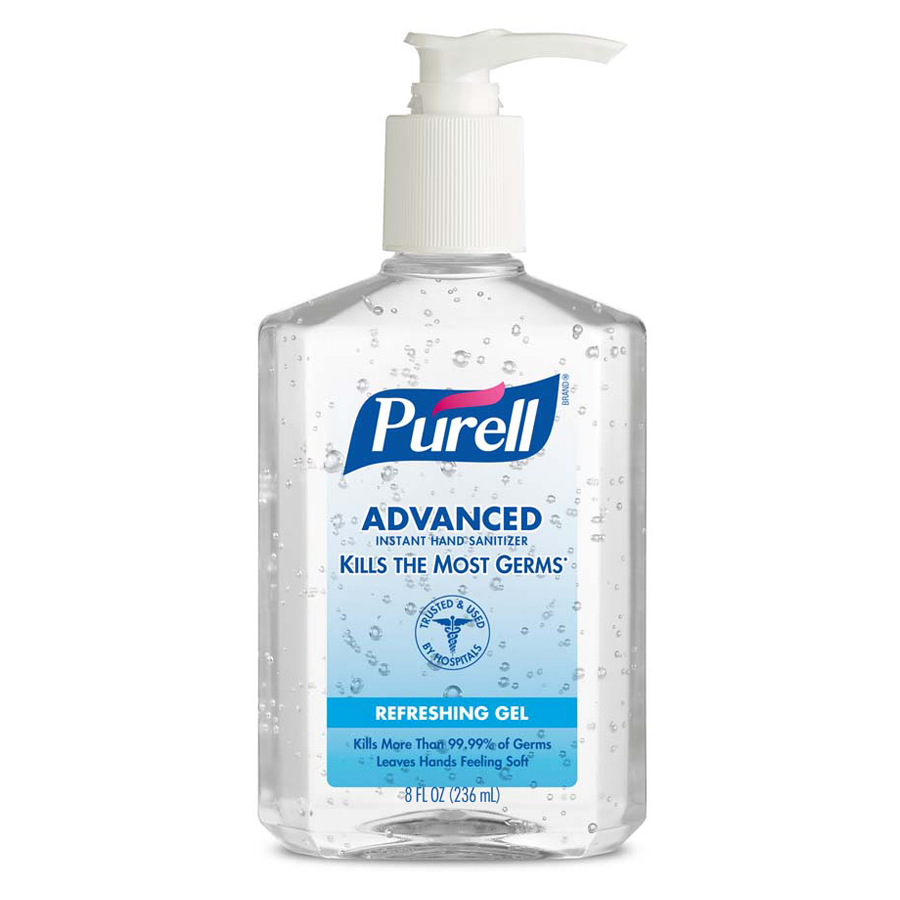 Purell Hand Sanitizer Gel Pump 8oz 12-cs