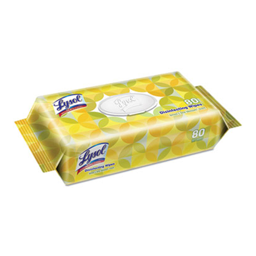 Lysol Disinfecting Wipes Lemon-Lime 80/pk 6/cs