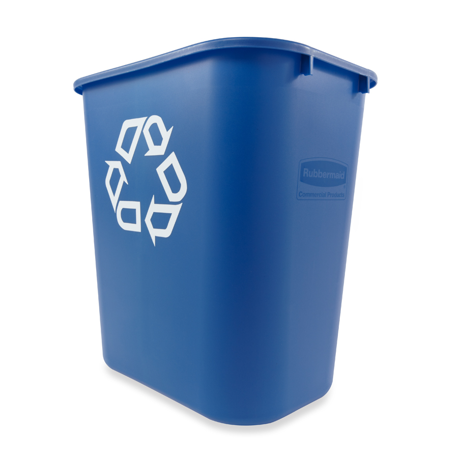 Recycling Wastebasket We Recycle Blue 28qt ea