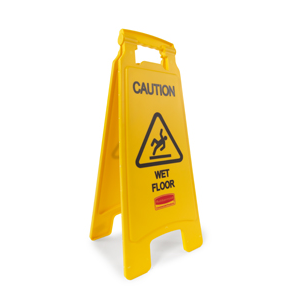 Caution Wet Floor Sign Yellow 2 Side 25" Each