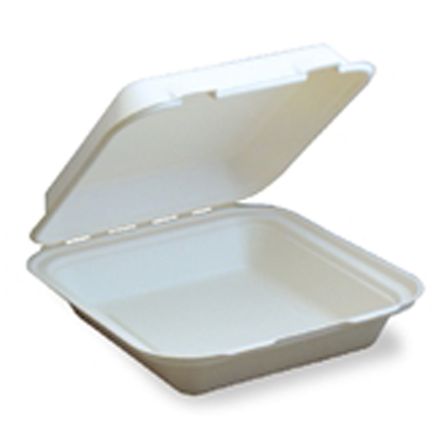 Bagasse Carryout 1-Sec 8"X8" 200/cs