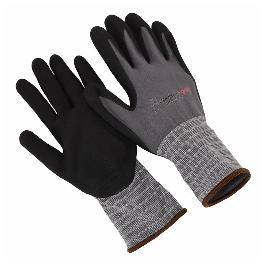 Nylon Glove Nitrile Mic Foam Palm Black Large dz