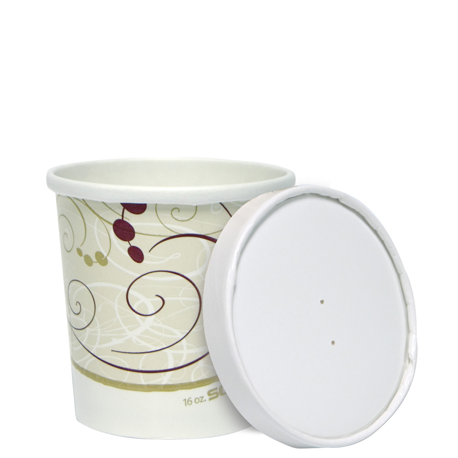Paper Food Container/Lid Symphony 16oz 250/cs
