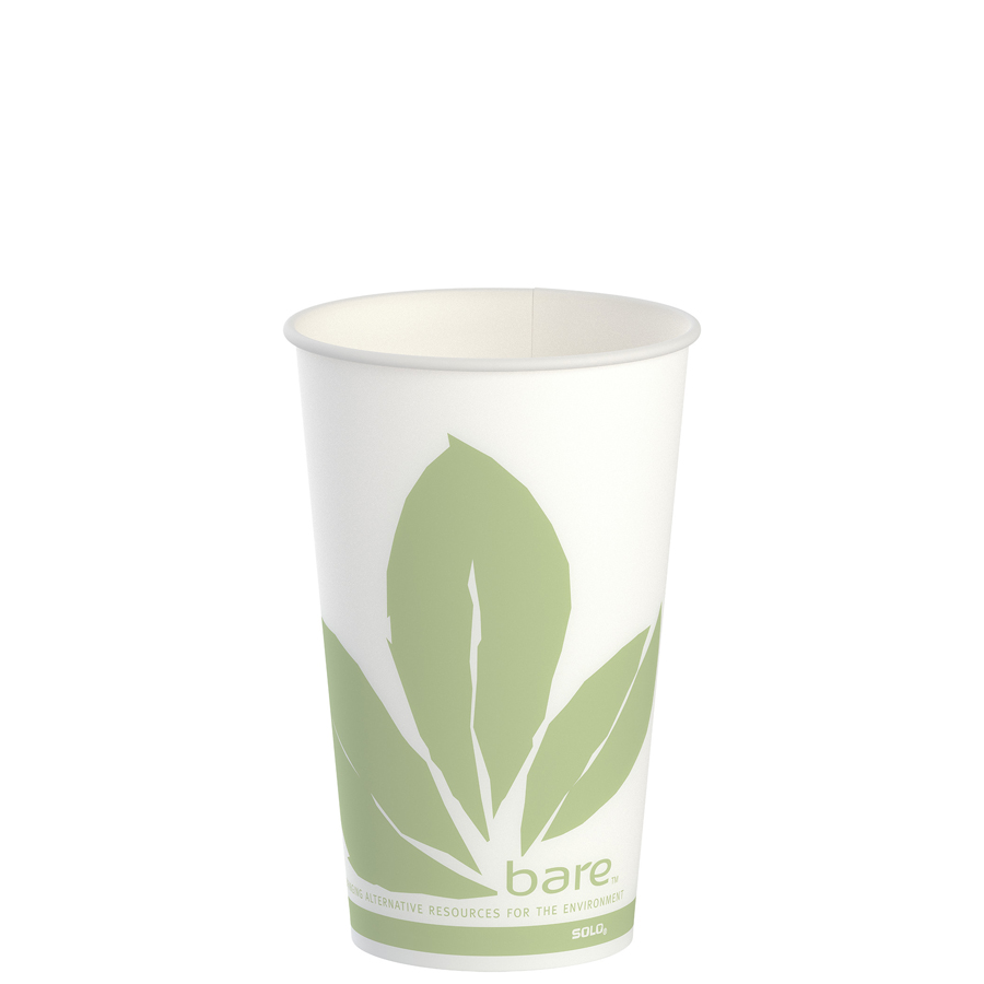 Solo Compostable 16oz Paper Cold Cups 1000/cs
