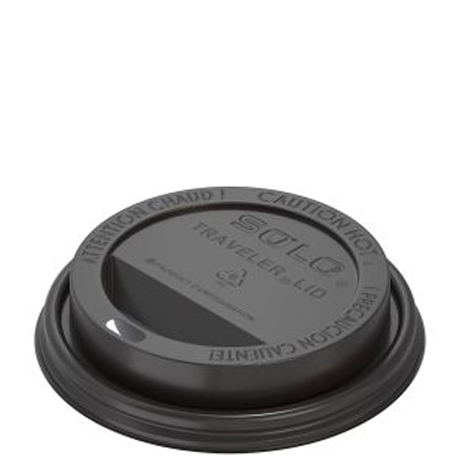 Dome Lid Traveler Style Black 1000/cs