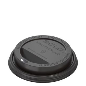 Dome Lid Traveler Style Black 1000/cs