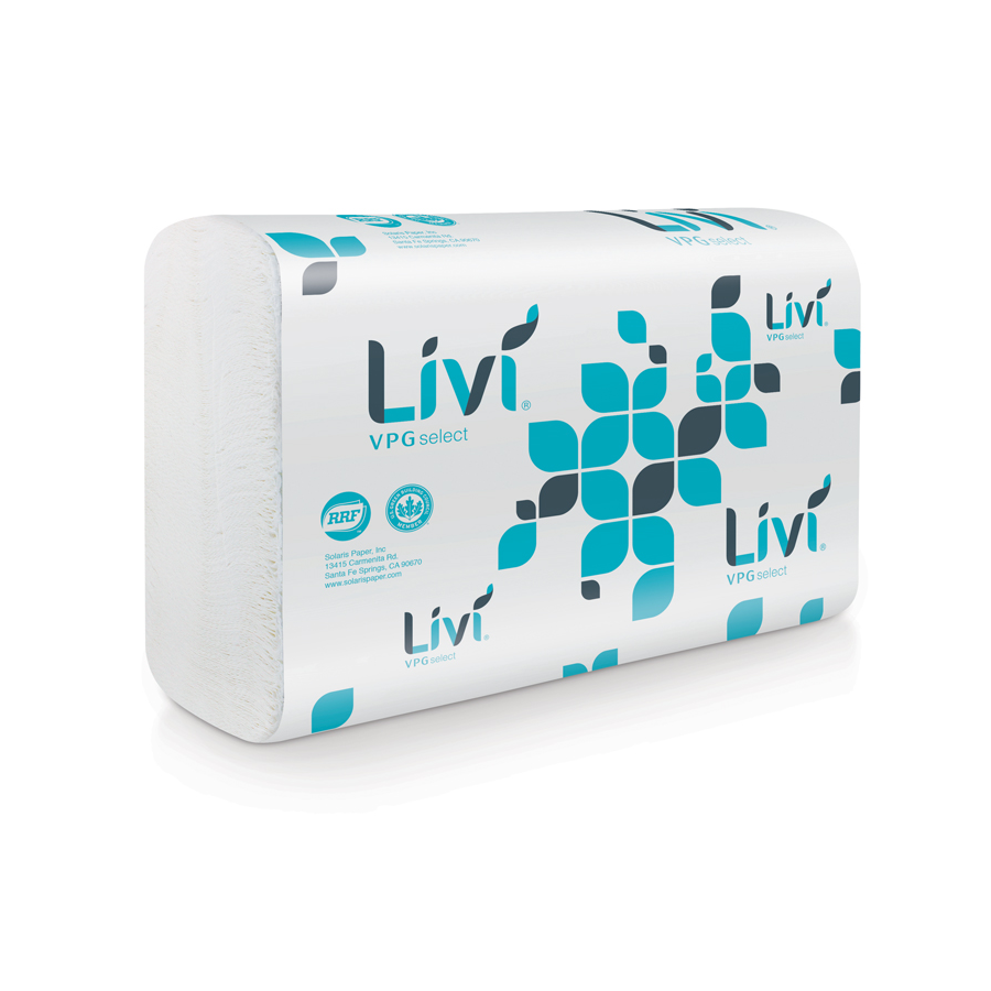 Towel Multifold Liv Vpg White 16-250/cs