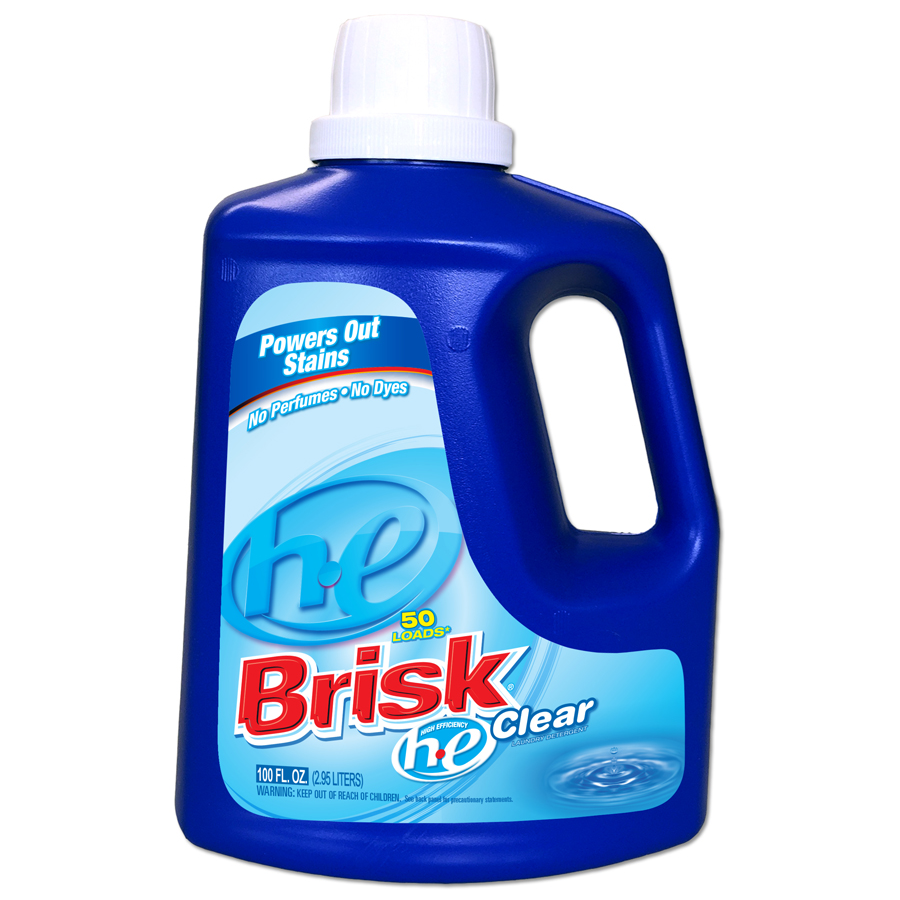 Brisk Laundry Detergent He Unscented 100oz 4/cs