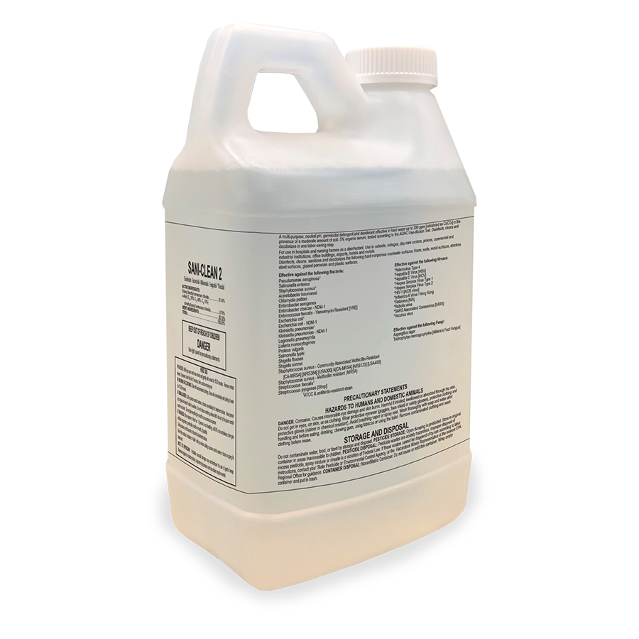 Sani-Clean 2 Detergent Disinf Deod 64oz 2/cs