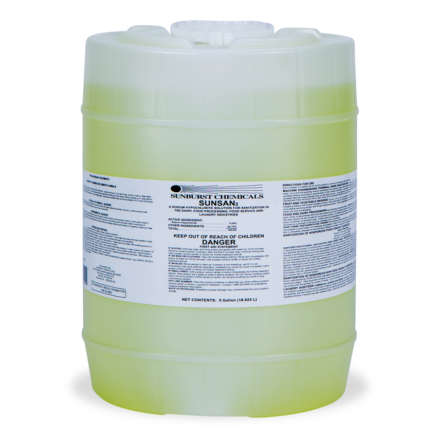 Sunsan2 Dish Machine Sanitizer 5 Gallon Pail