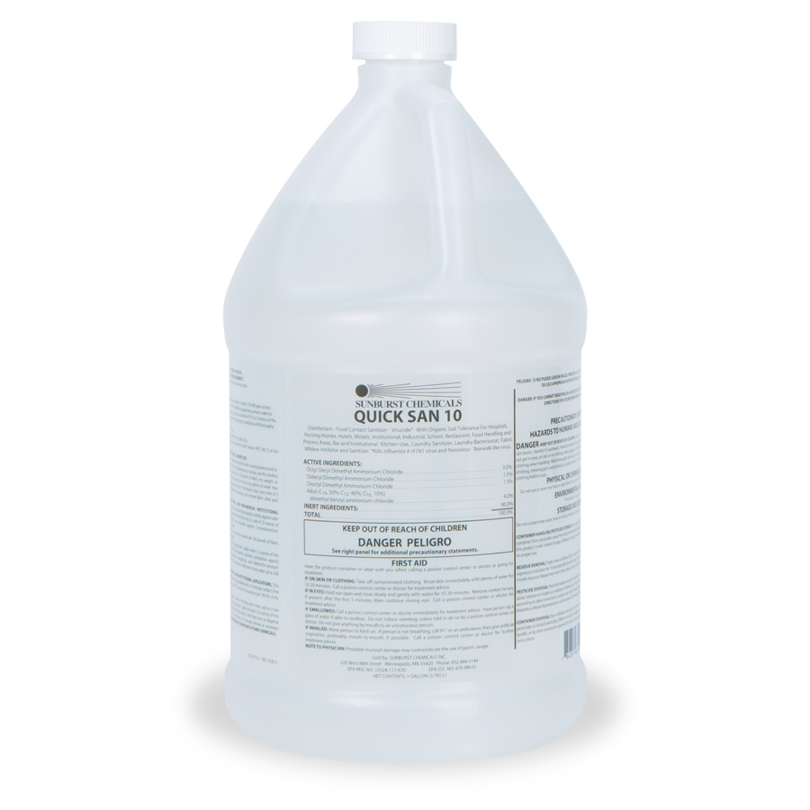 Quick San 10 Disinfectant Gal 2/cs