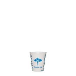Paper Medicine Cup 3oz White Graduated 5000/cs