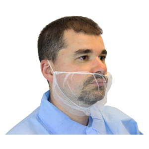 Beard Cover Polyester Mesh White 1000/cs