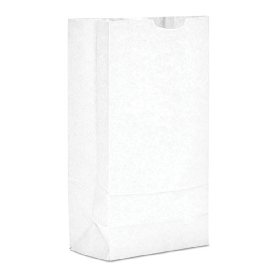 Paper Bag White 10#  7"X4"X14.5" 35#Bs 500/bl