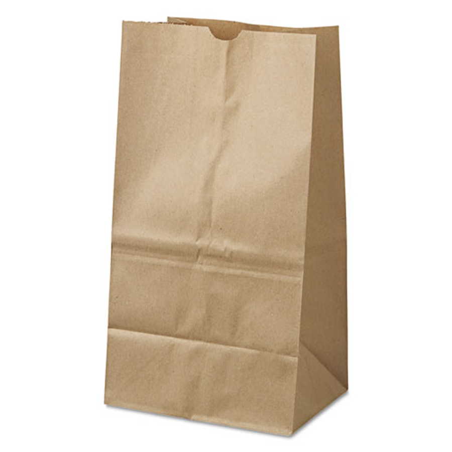 Paper Bag Brown 25# Sqt 8"X6"X15" 50#Bs 400/bl