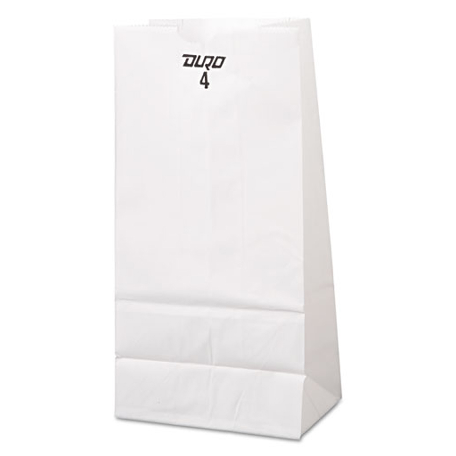 Paper Bag White 4#  5"X3"X9.5" 30#Bs 500/bl