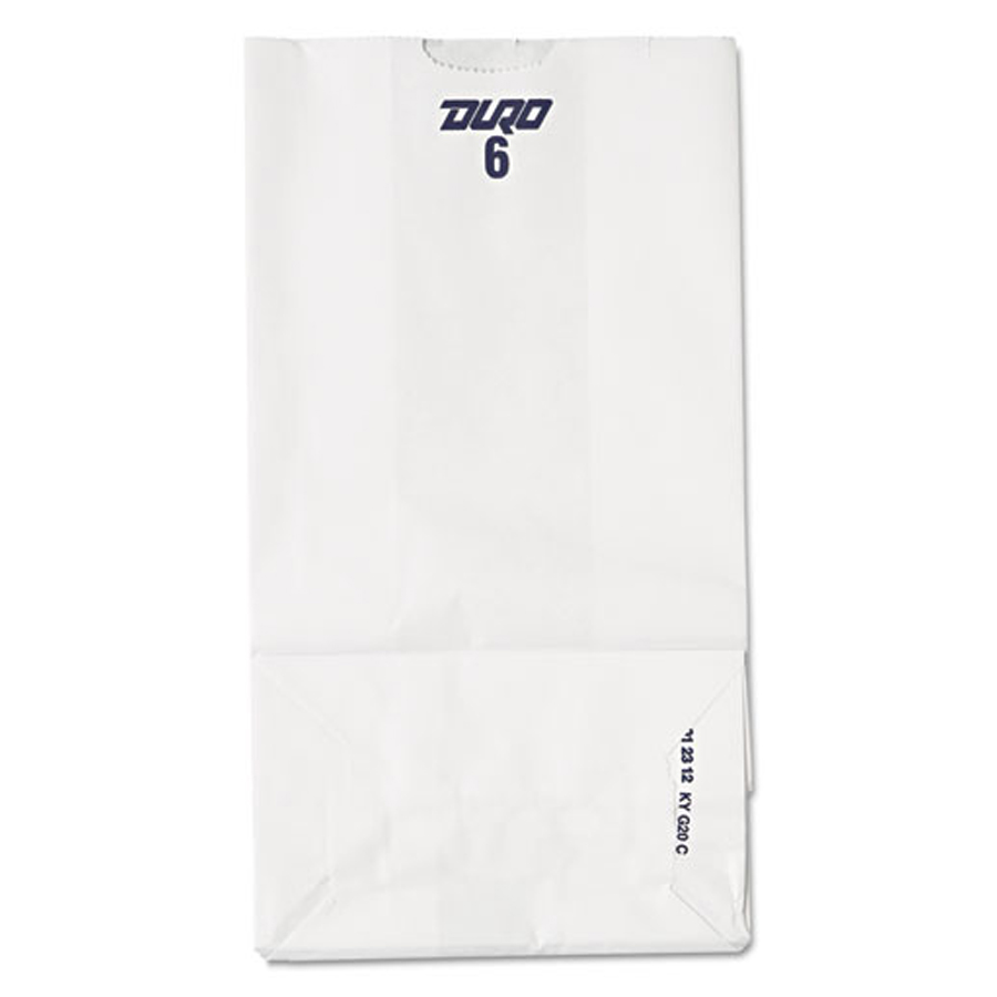 Paper Bag White 6#  6"X3.5"X11" 35#Bs 500/bl