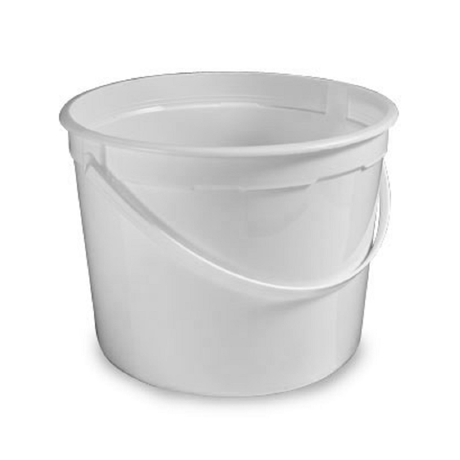 Plastic Bucket White 5 Quart Handle 120/cs