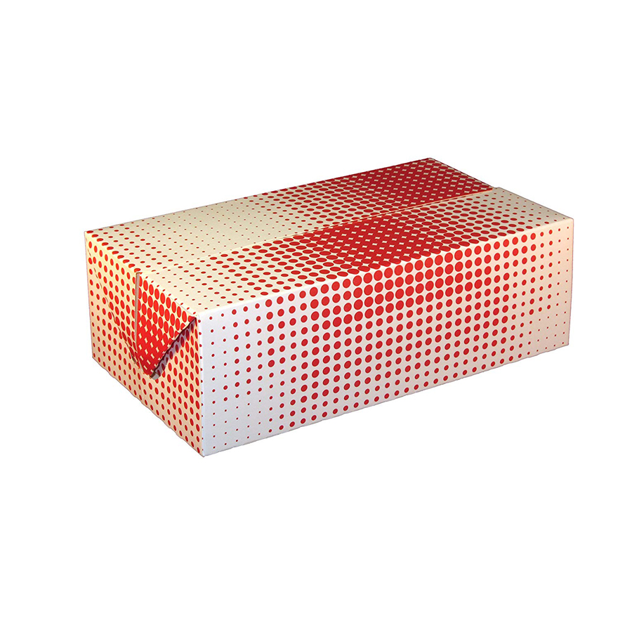 Tucktop Box Red Dotted Design 9"X5"X3" 250/cs