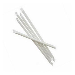 Plastic Flex Straw 7.75" White Wrap 10000/cs