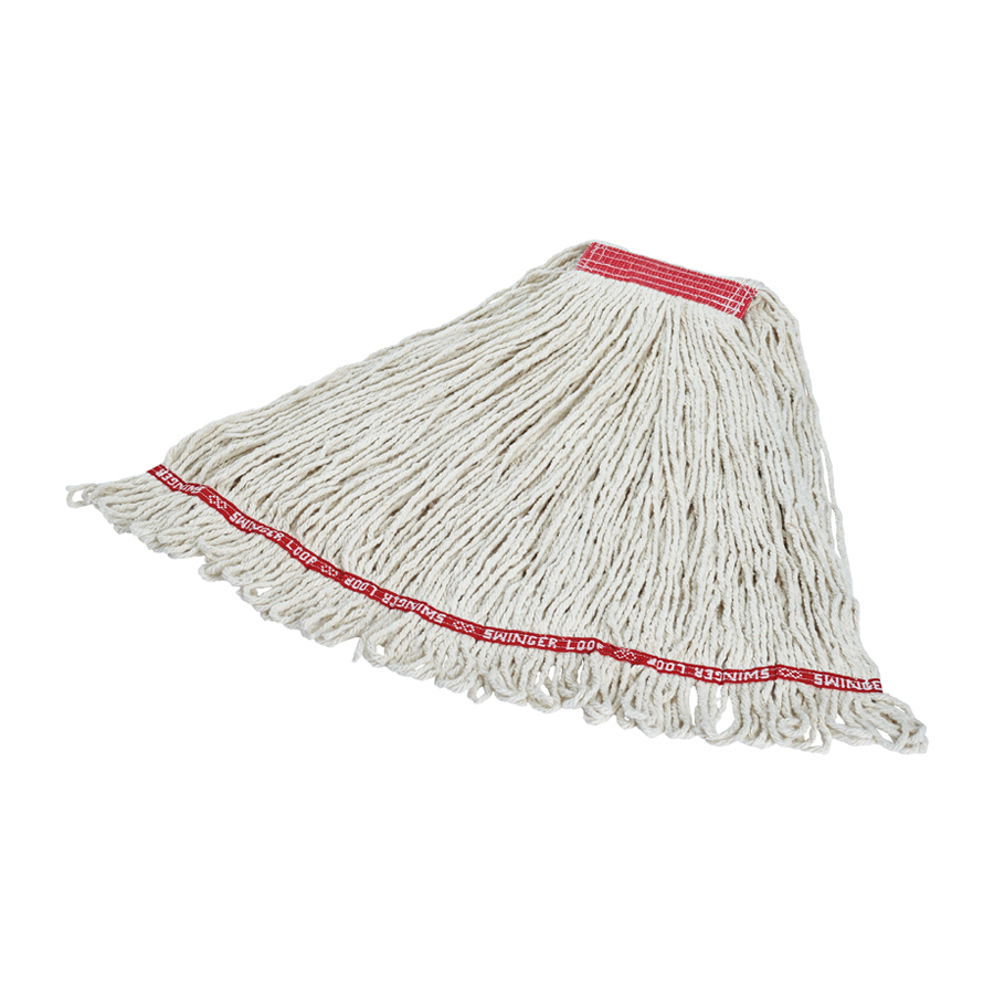 Swinger Loop Wet Mop  White 24oz 1" Hb Each